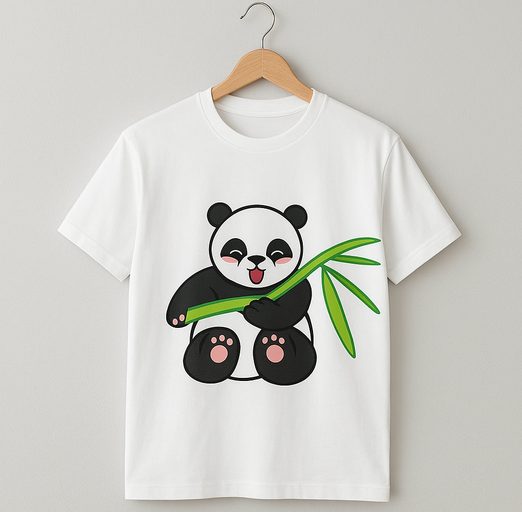 Cute Panda  Regular Fit Printed t shirt